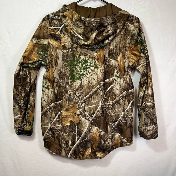 Realtree Edge Earthy Camo Jacket Youth size Large Front Zipper Attached Hood - Picture 11 of 11